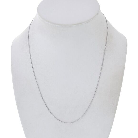 Vintage Sterling Silver 925 1.1mm Chain Link Necklace 18" - Picture 1 of 3